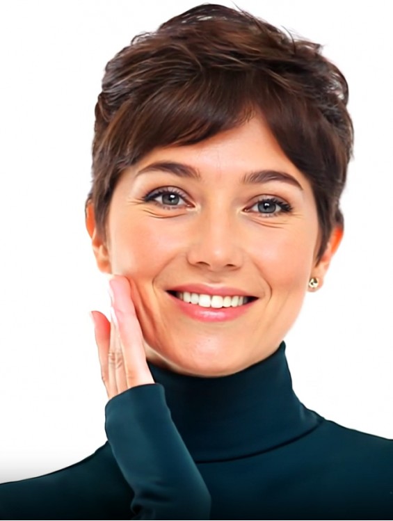Brown Silky Straight Remy Human Hair Lace Wig – Short Boycut Capless Style