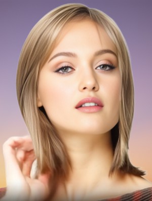 Short Bob Wigs 100% Human Hair Shoulder Length Straight Style | Capless Design | Natural 6/27B Color