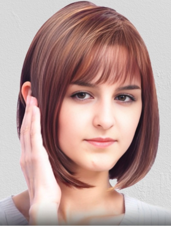 Human Hair Bob Wigs with Monofilament Top, 12 Inch Straight Chin Length Cut