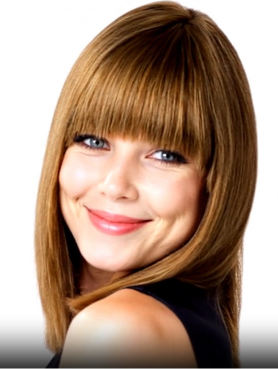 14 Inch Brown Bob Wig with Fringe – Lace Front Remy Human Hair Mono Top