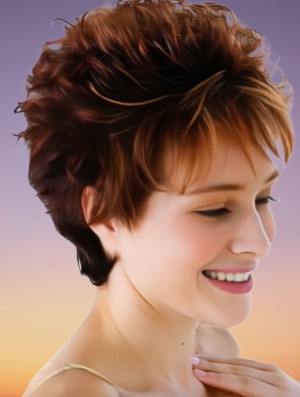 Remy Human Petite Curly Wig – Cropped Lace Front Mono Crown Capless Design