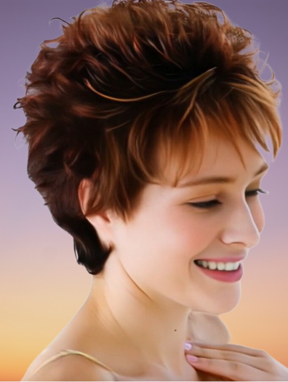 Remy Human Petite Curly Wig – Cropped Lace Front Mono Crown Capless Design