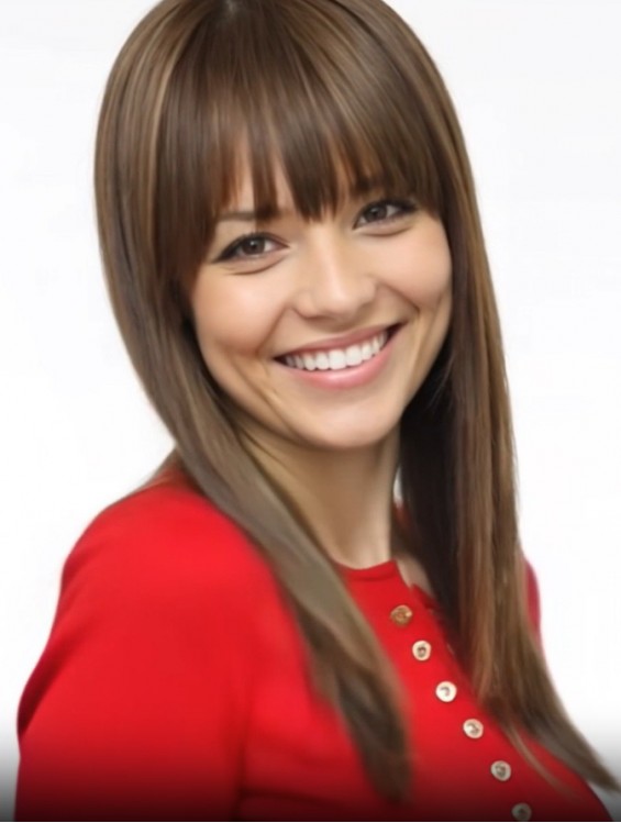 16 Inch Long Straight Wig with Bangs – Remy Human Hair, Monofilament & Capless Design