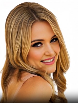 Long Wavy Lace Front Human Hair Wig – 130% Density Remy Wig for Women