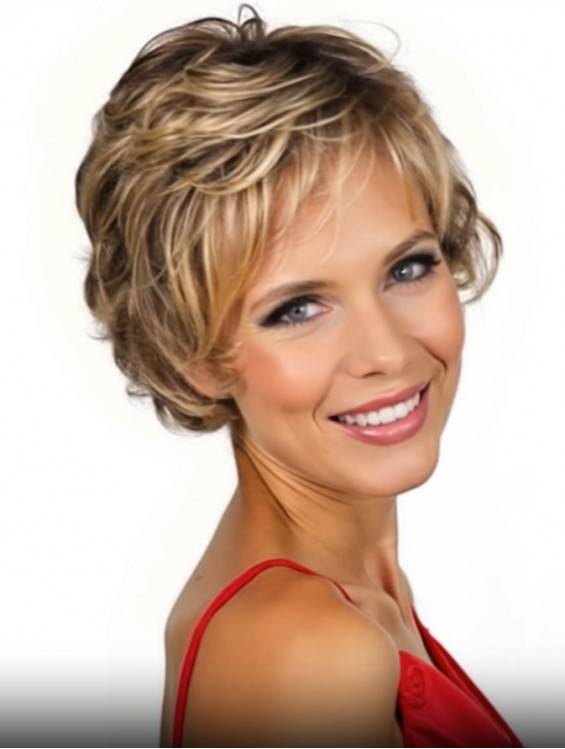 Brown Wavy 6 Inch Remy Human Hair Wig – Lace Front Layered Cut