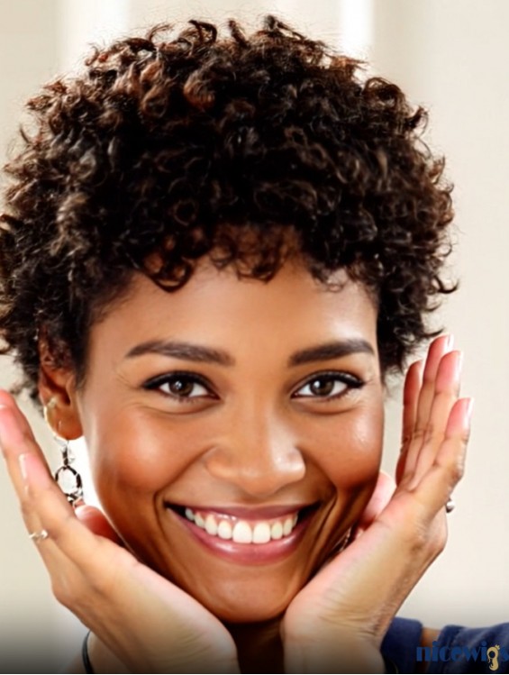 Short Kinky Curly Full Lace Human Hair Wig – Remy African Boycut Style