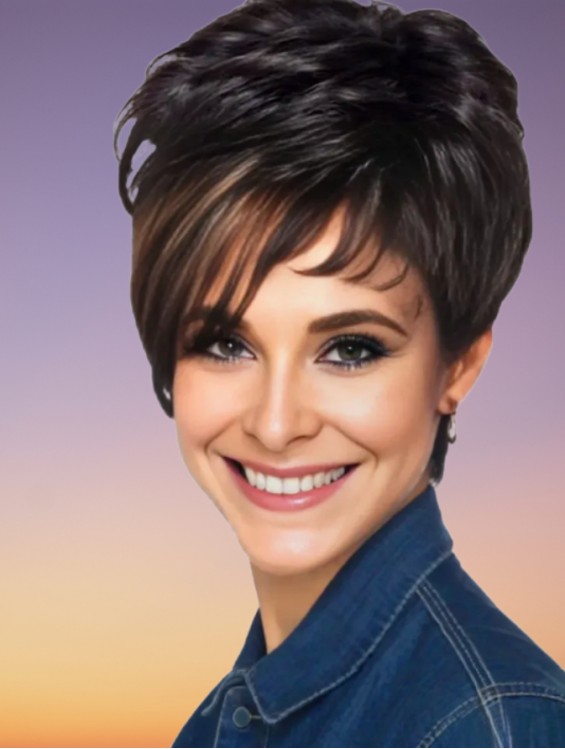 Cropped Black Boycut Wig – Heat Friendly Short African American Capless Style