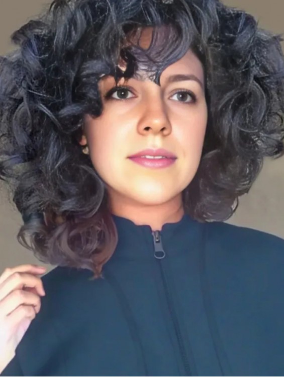 10 Inch Black Curly Synthetic Wig – African American Capless Style for Women