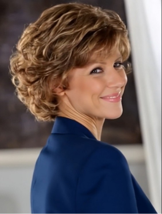 Chin Length Blonde Wavy Synthetic Wig – Heat Friendly Layered Capless Style