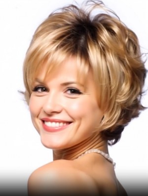 Short Blonde Capless Synthetic Wig UK – Heat Friendly & Lightweight