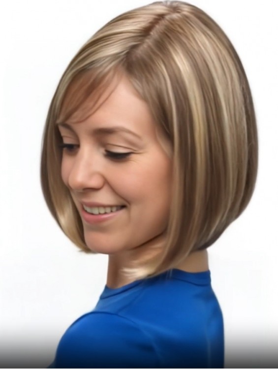 Chin Length Blonde 12 Inch Straight Bob Wig – Synthetic Capless Mono Top Wig for Women