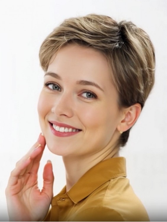 4 Inch Boycut Wig – Straight Synthetic Capless Short Hairstyle for Women
