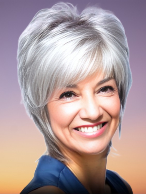 Affordable Short Grey Lace Front Wigs for Women – Wavy Style Heat Resistant Synthetic Hair