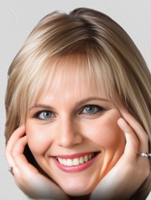 Blonde Bob Wig with Fringe | Chin Length Straight Style | Heat Friendly Synthetic Wig for Everyday Wear