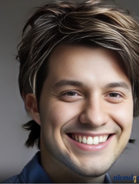 Brown Lace Front Short Wavy Human Hair Wigs for Men – Natural Layered Hairstyle