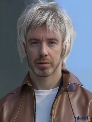 Straight Grey Remy Human Hair Wig for Men – 8 Inch Capless Hair Loss Solution
