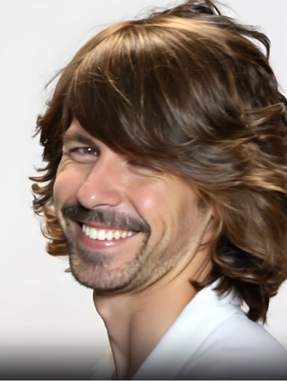 Auburn Wavy Chin Length Men’s Human Hair Wig – 100% Remy & Capless
