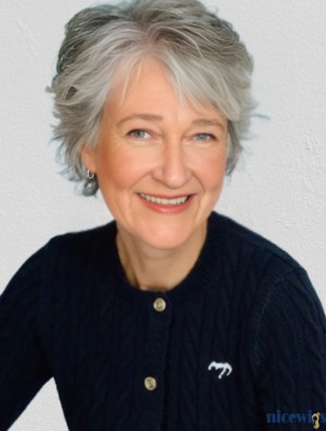 Short Grey Human Hair Wigs - 8" Straight Remy Wig with Capless Design for Women