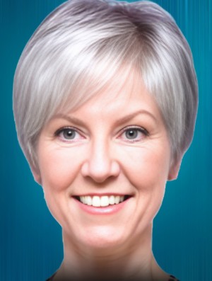 Short Grey Straight Human Hair Wigs UK 8 Inch Capless Style for Women