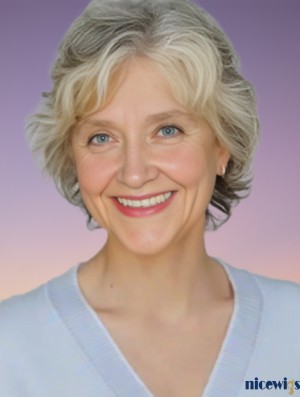 Synthetic Grey Short Curly Wigs | 8 Inch Capless Grey Cut for Women