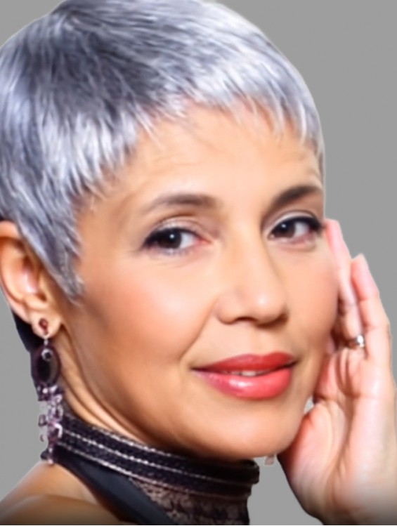 8 Inch Straight Grey Lace Front Wig – Short Remy Human Hair with Natural Hairline