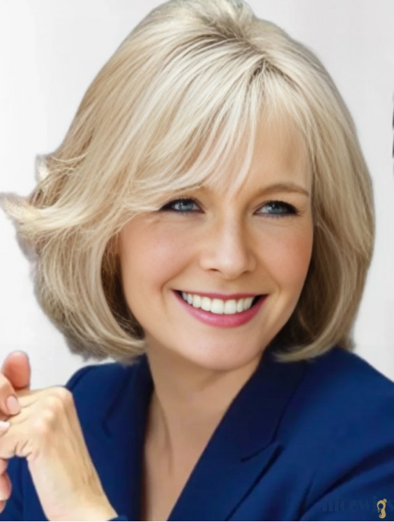 Short Blonde Bob Wigs Human Hair 12 Inch Lace Front Wavy Style for Women