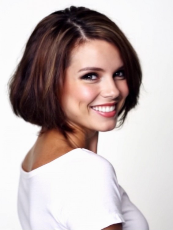 Auburn Bob Wig – 10 Inch Chin Length Remy Human Hair Lace Front Mono Crown Wig