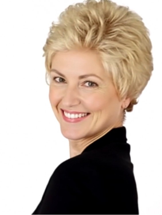 Glueless Short Curly Grey Lace Front Wig – Monofilament Crown Capless Synthetic Wigs