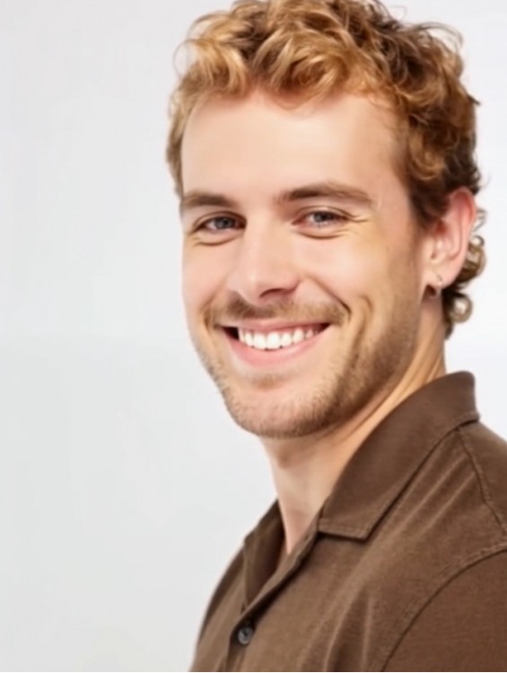 Blonde Short Curly Wig for Men – Capless Heat Friendly Synthetic Hairpiece