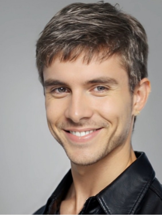 Men’s Grey Short Straight Wig – 4 Inch Synthetic 100% Hand-Tied Natural Look
