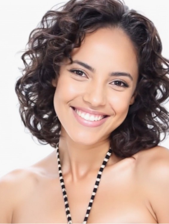 Chin Length Brown Curly Brazilian Remy Half Wig – Capless Medium Length Hairpiece UK