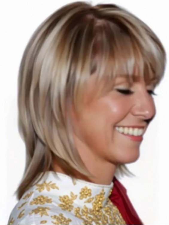 Blonde Straight Bob Wig With Bangs – 12 Inch Chin Length Remy Human Hair Lace Front Wig
